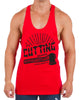 Gym Wear - Banner Chopper Vest - Fire Red