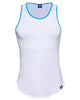 Gym Wear - Apollo Plain Tank - Ice White/Dodger Blue